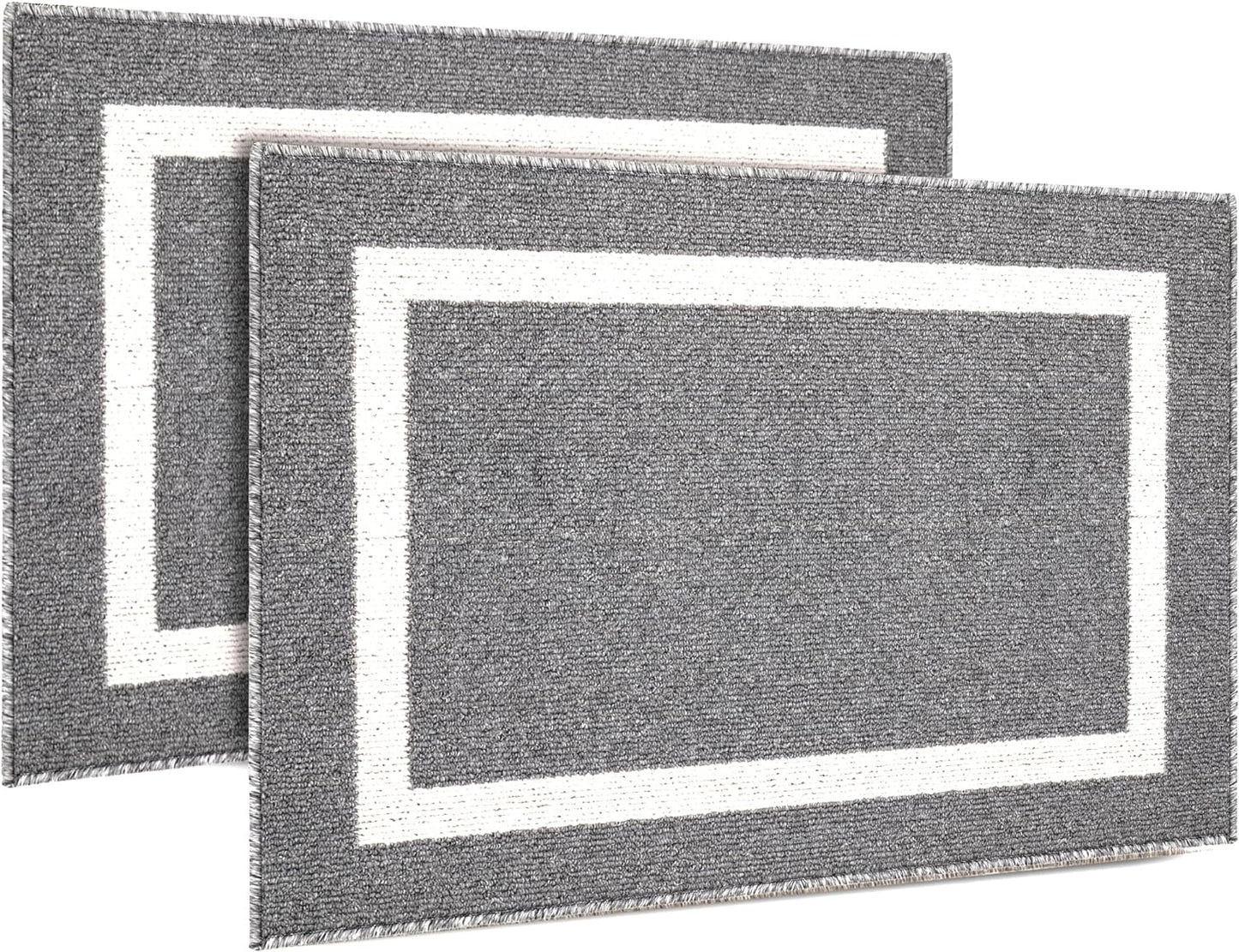 Emerson Marble Coaster Set of 6 with Holder – Absorbent Non-Slip Ceramic Coasters for Coffee Tables – Durable Design (Boulder)