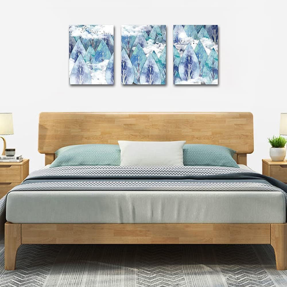 Modern Abstract Canvas Wall Art Set - 3 Piece Collection for Living Room, Bedroom, Bathroom, and Kitchen Decor