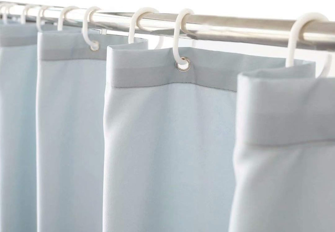 Grey Ombre Water-Resistant Shower Curtains for Bathroom - Decorative Curtain Set with 12 Hooks, 70 x 84 Inches