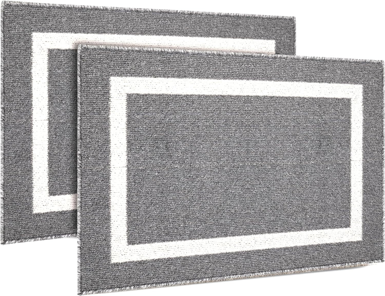 Emerson Marble Coaster Set of 6 with Holder – Absorbent Non-Slip Ceramic Coasters for Coffee Tables – Durable Design (Boulder)