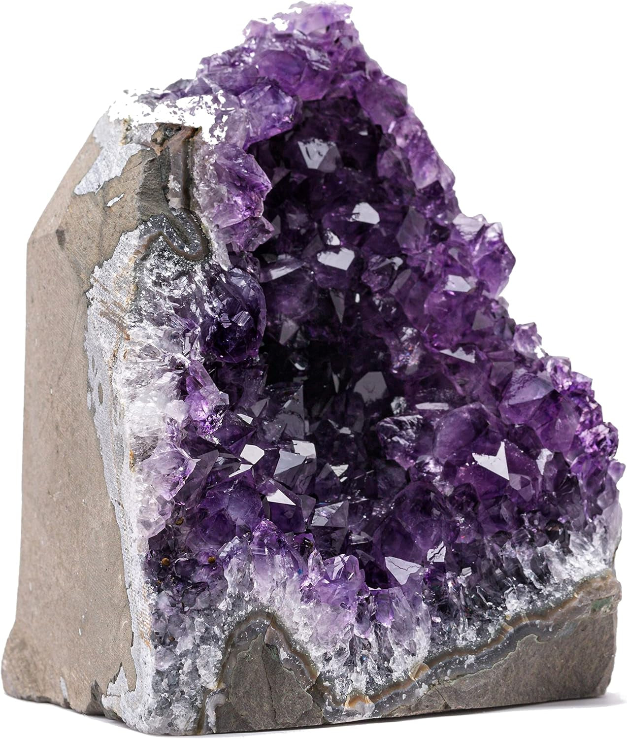 Natural Amethyst Crystal Clusters from Uruguay - 2 to 3 lbs, 4" to 7" Height, Deep Purple Geode Quartz