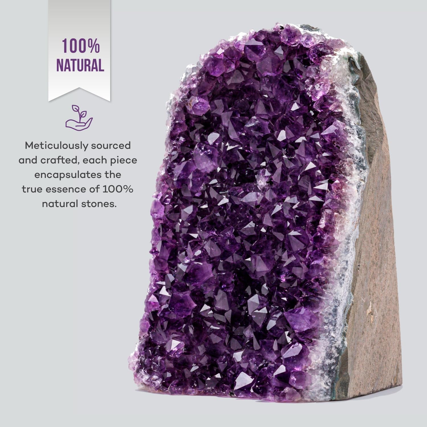 Natural Amethyst Crystal Clusters from Uruguay - 2 to 3 lbs, 4" to 7" Height, Deep Purple Geode Quartz