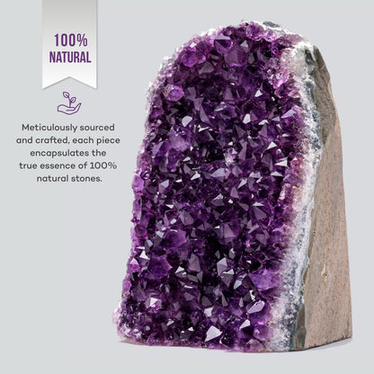 Natural Amethyst Crystal Clusters from Uruguay - 2 to 3 lbs, 4" to 7" Height, Deep Purple Geode Quartz