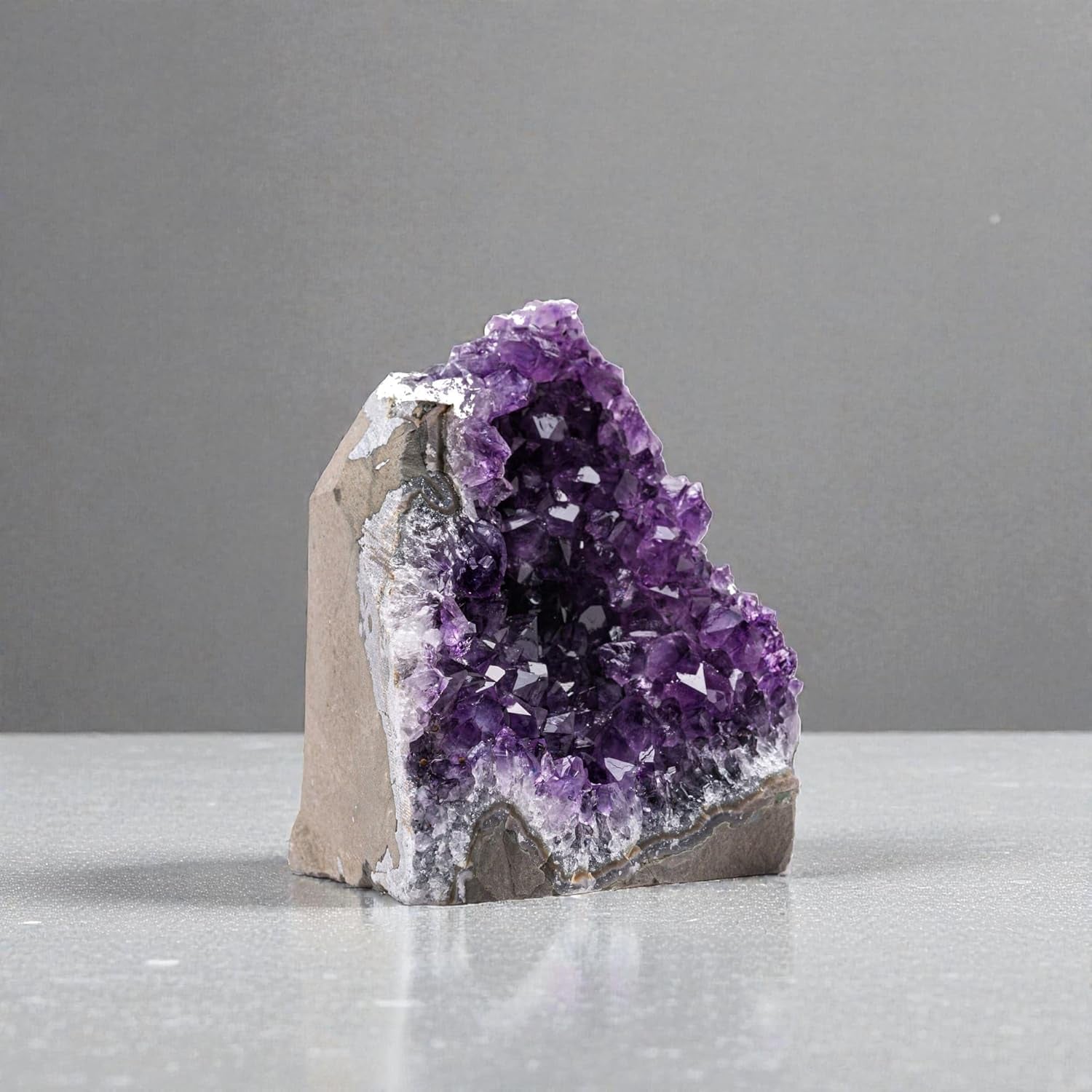 Natural Amethyst Crystal Clusters from Uruguay - 2 to 3 lbs, 4" to 7" Height, Deep Purple Geode Quartz