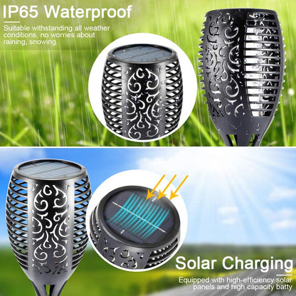Premium 4-Pack Solar Outdoor Lights with 99 LEDs - IP65 Waterproof Purple Halloween Decorations for Garden, Patio, and Porch
