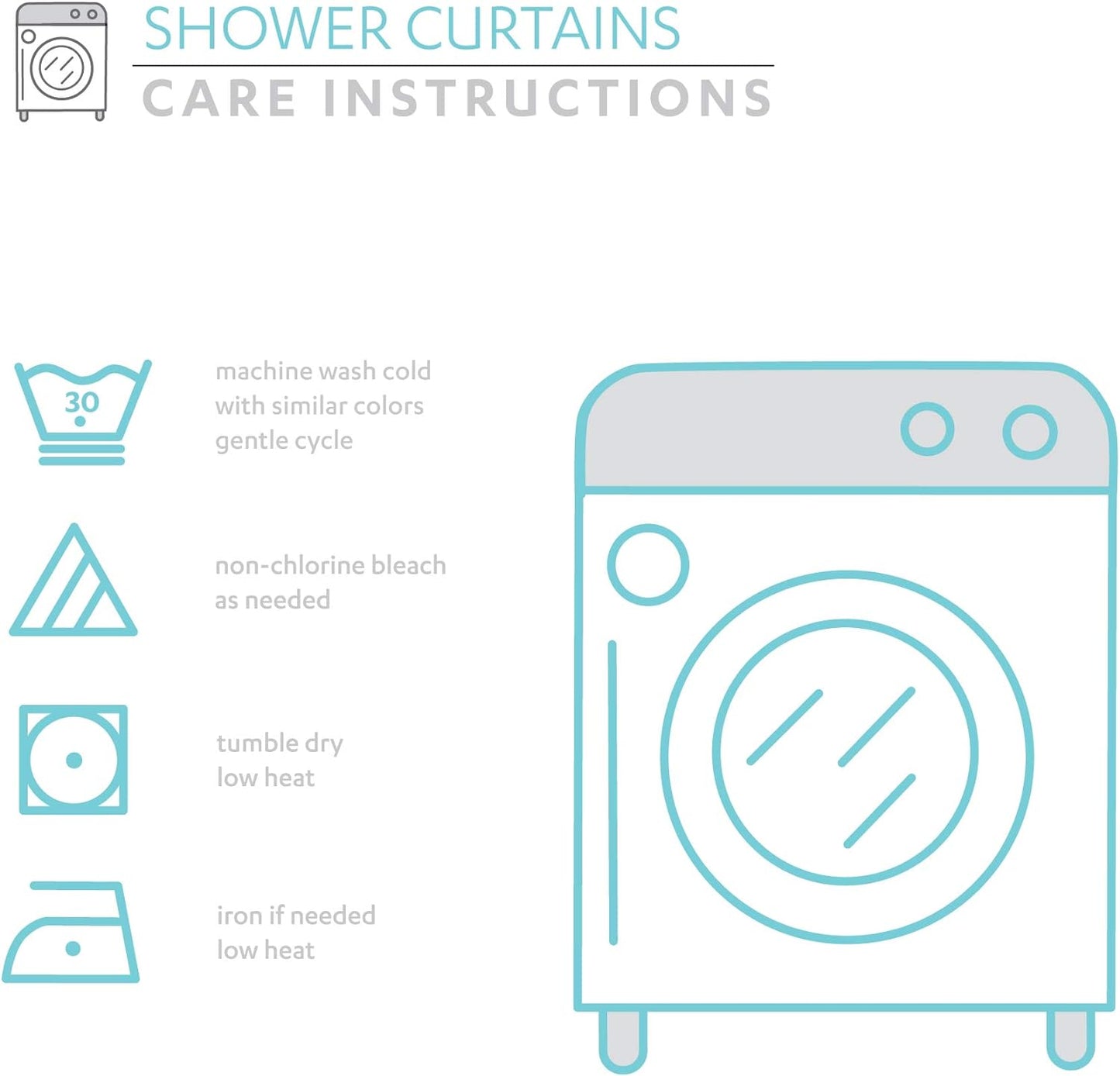Clara 72" W x 72" L Turquoise and Tangerine Fabric Shower Curtain - Vibrant Boho Bathroom Décor