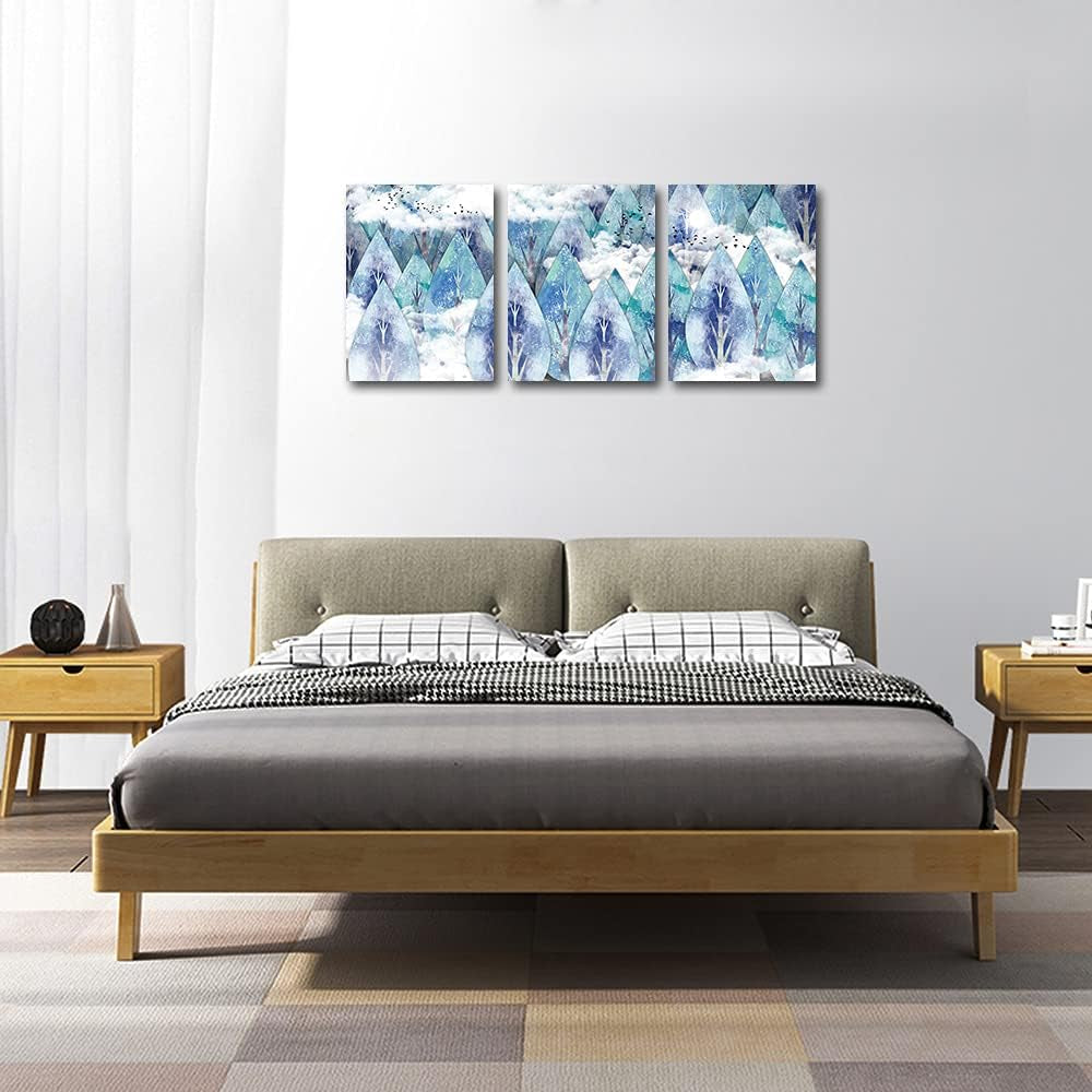 Modern Abstract Canvas Wall Art Set - 3 Piece Collection for Living Room, Bedroom, Bathroom, and Kitchen Decor