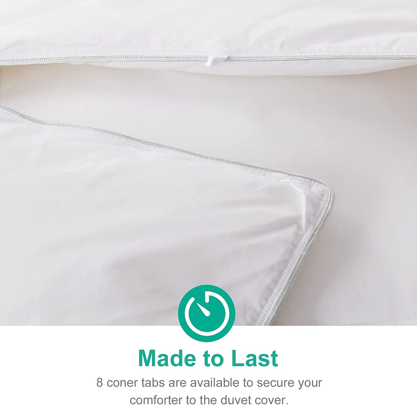 California King Size Ultra-Soft Luxury Down Feather Comforter - High Fill-Power Hotel-Style Winter Duvet Insert for Colder Weather (104x96, White)