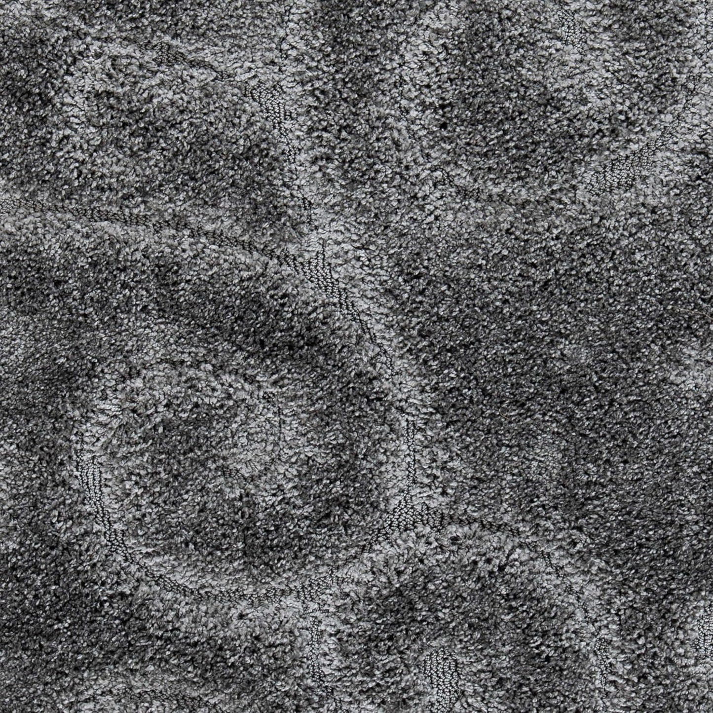 SAFAVIEH Florida Shag Collection 6'7" Square Area Rug in Grey with Scroll Design, Non-Shedding, Easy to Clean, High-Low Plush Pile, Perfect for Living Room, Bedroom, and Dining Areas (SG455-8013)