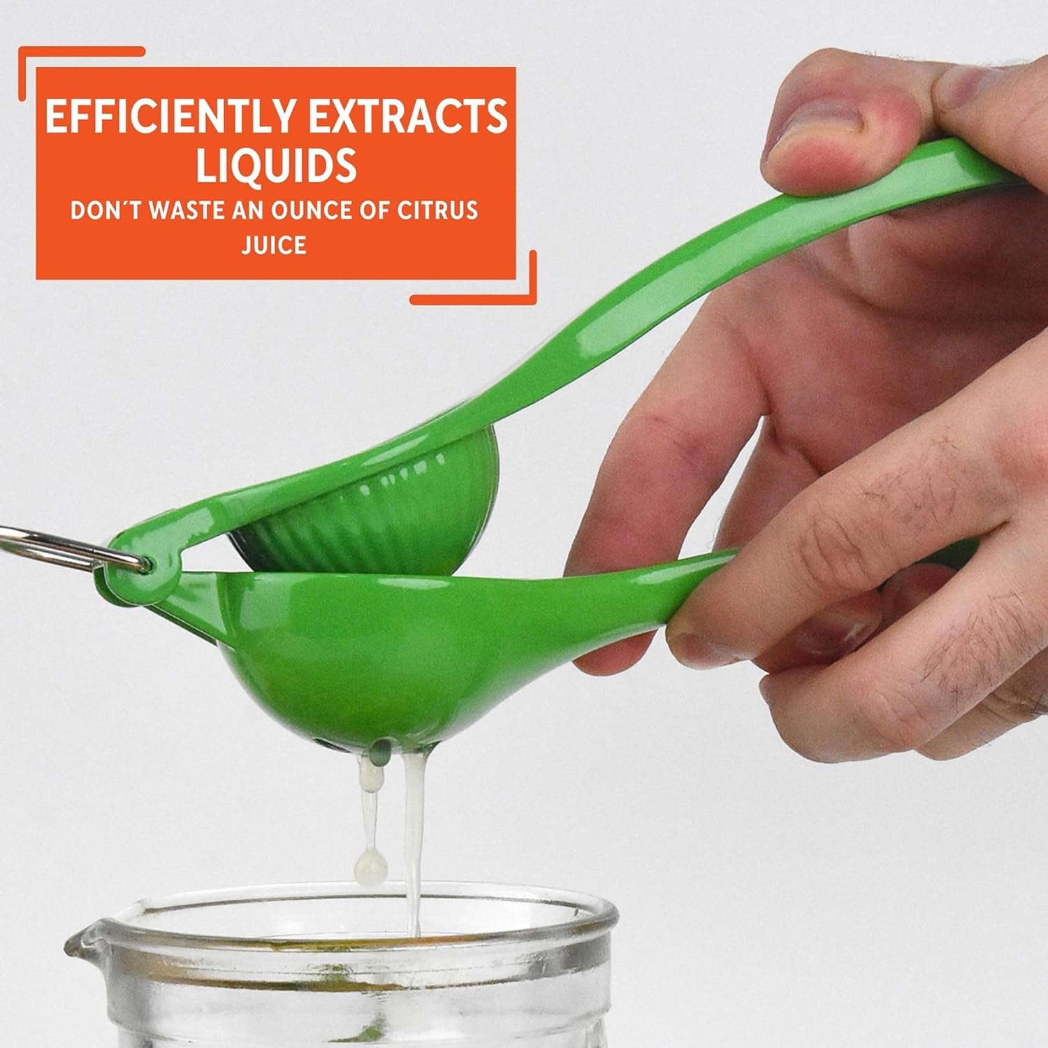Citrus Juicer Manual Squeezer for Maximum Juice Extraction - Green Lemon/Lime Model