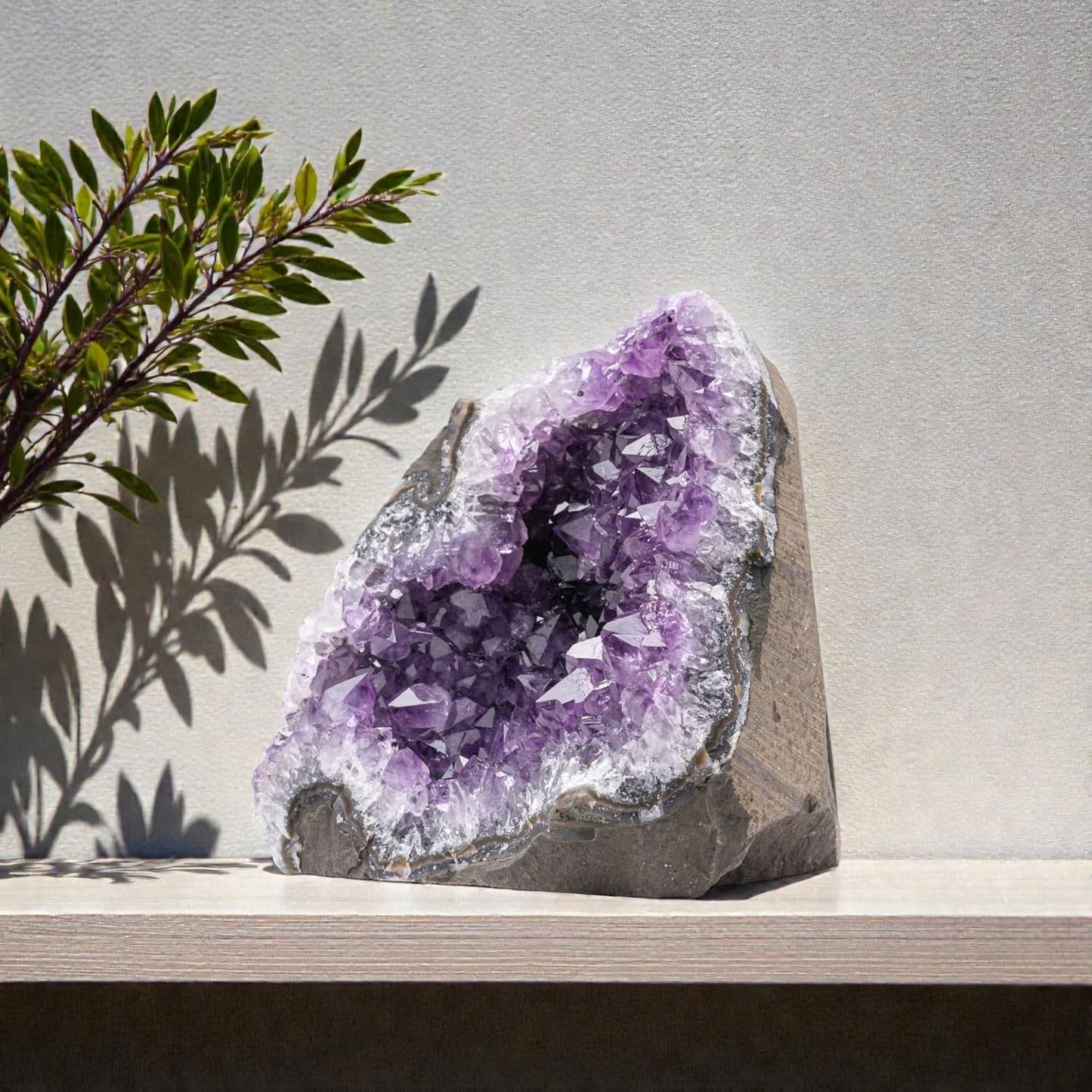 Natural Amethyst Crystal Clusters from Uruguay - 2 to 3 lbs, 4" to 7" Height, Deep Purple Geode Quartz