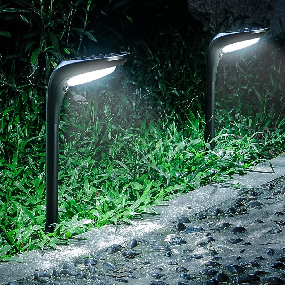 Outdoor Solar Pathway Lights - 4 Pack, 150 Lumens, Waterproof IP65, Dual Color Modes for Landscape, Walkway, Driveway, Garden, and Patio