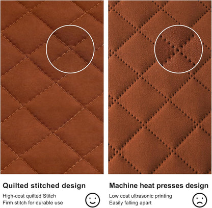 King Size Brunt Orange Quilt Set - Lightweight Reversible Comforter Bedspread with Rust Diamond Quilting, Includes 1 Quilt and 2 Pillow Shams, Ideal for All Seasons