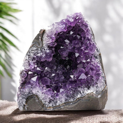 Natural Amethyst Crystal Clusters from Uruguay - 2 to 3 lbs, 4" to 7" Height, Deep Purple Geode Quartz