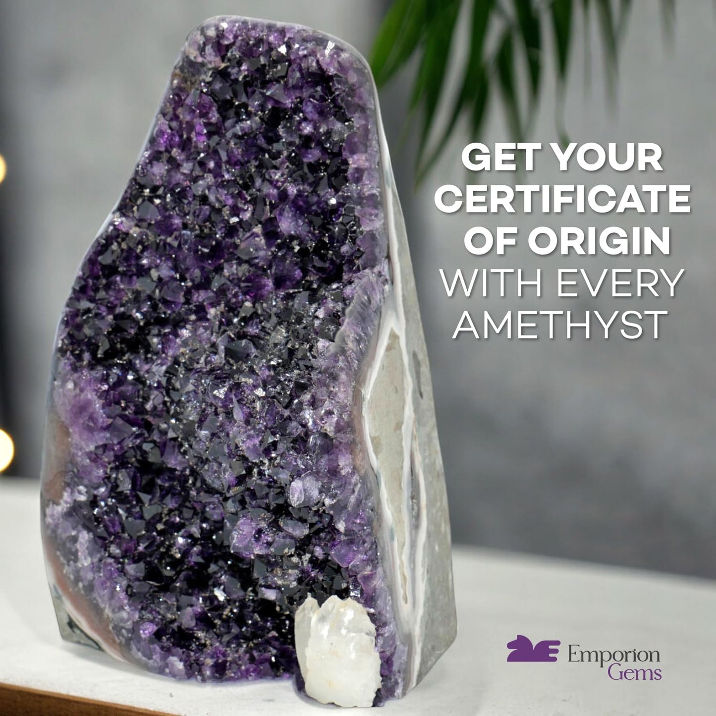 Natural Amethyst Crystal Clusters from Uruguay - 2 to 3 lbs, 4" to 7" Height, Deep Purple Geode Quartz