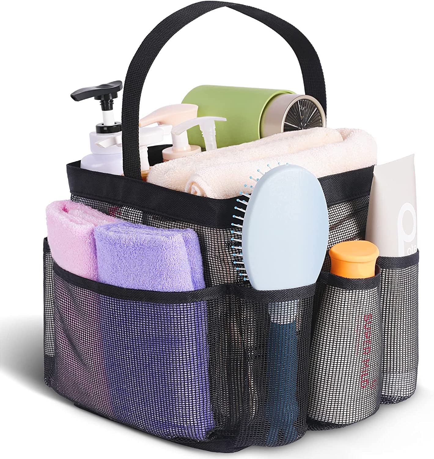 Portable Mesh Shower Caddy with 8-Pocket Large Capacity for College Dorms, Beach, Swimming, Gym, and Travel Essentials