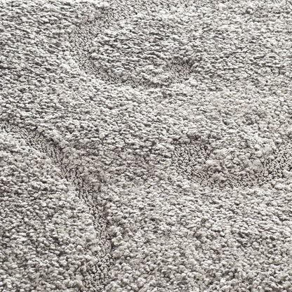 SAFAVIEH Florida Shag Collection 6'7" Square Area Rug in Grey with Scroll Design, Non-Shedding, Easy to Clean, High-Low Plush Pile, Perfect for Living Room, Bedroom, and Dining Areas (SG455-8013)