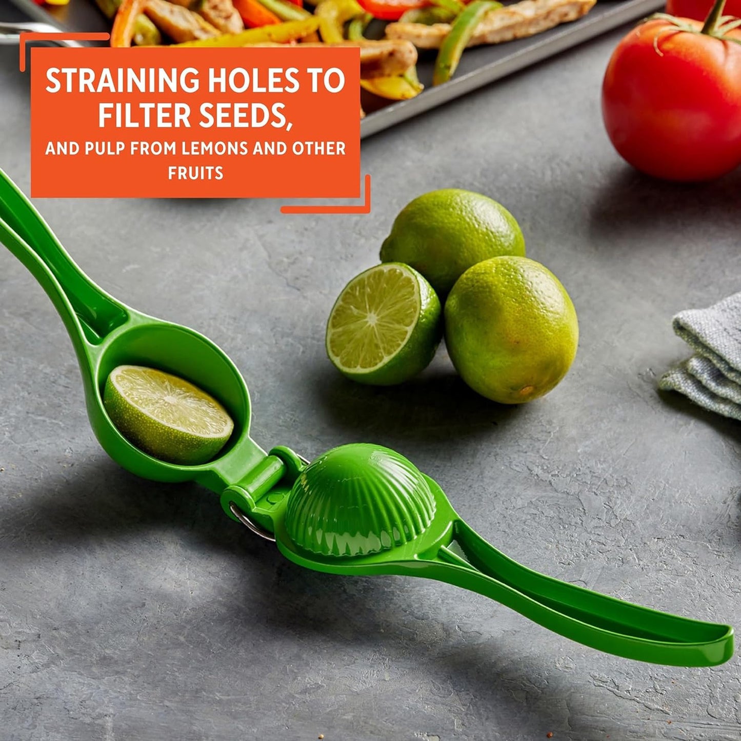 Citrus Juicer Manual Squeezer for Maximum Juice Extraction - Green Lemon/Lime Model
